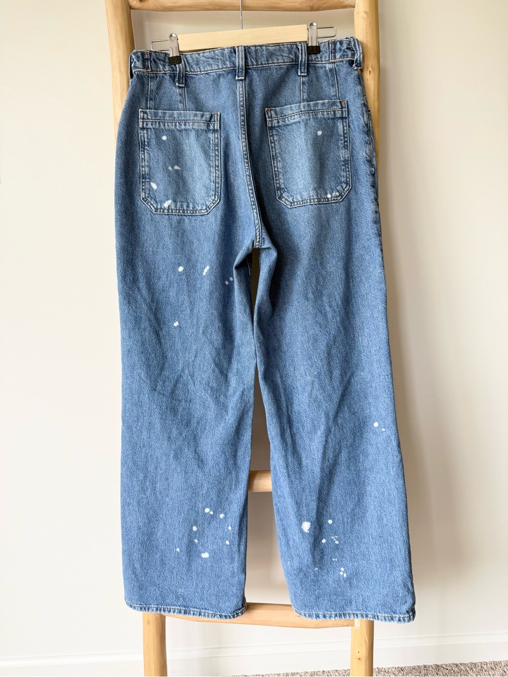 Free People We The Free Palmer Cuffed Wide Leg Jeans in 100 Years Wash 28 - Picture 11 of 15